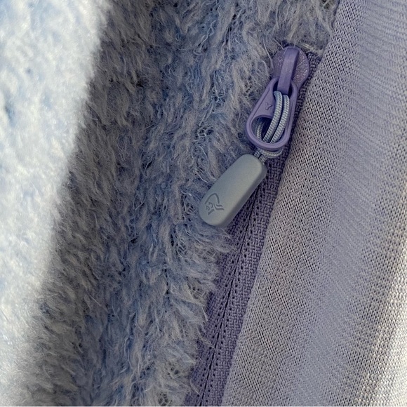 NORRONA Falketind Alpha120 Zip Hood Sherpa Fleece Fuzzy Pastel Blue Norway - Picture 13 of 16